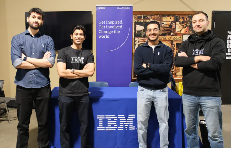 Smooth operators staffing the IBM booth