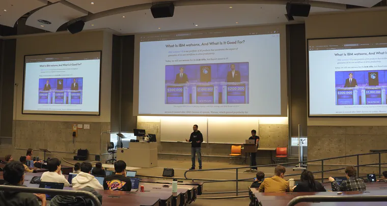 Teaching a history lesson in ICT 102